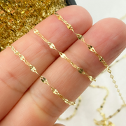 Gold Plated 925 Sterling Silver Flat Marina Link Chains